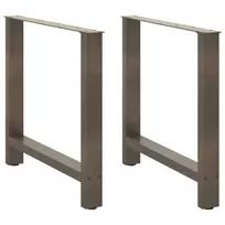 Valgomojo stalo kojos, 2 vnt., 80x(72-73) cm, natūralus plienas, plienas