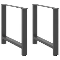 Valgomojo stalo kojos, antracito spalvos, 2 vnt., 80x(72-73) cm, plienas