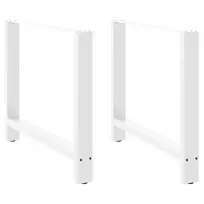 Valgomojo stalo kojos, baltos, 2 vnt., 90x(72-73) cm, plienas