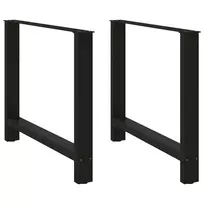 Valgomojo stalo kojos, juodos, 2 vnt., 100 x (72-73) cm, plienas