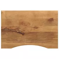 stalviršis su išlenkta 80x50x2,5 cm medžio masyvo grubus mango