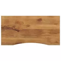 Rašomojo stalo stalviršis su linkiu, 140x60x2,5 cm, mango
