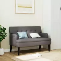 Suoliukas su atlošu, pilkas, 112x65,5x75cm, dirbtinė oda
