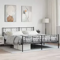 Lovos rėmas be čiužinio, juodas, 180x200cm, metalas