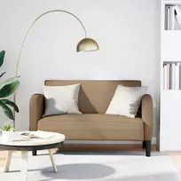 Loveseat sofa, kapučino spalvos, 110cm, dirbtinė oda