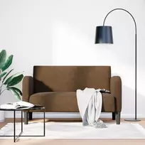 Loveseat sofa, ruda, 110cm, dirbtinė oda