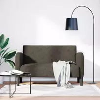 Loveseat sofa, tamsiai pilka, 110cm, dirbtinė oda