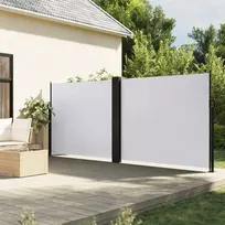 Ištraukiama šoninė pertvara, baltos spalvos, 160x600cm