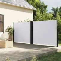 Ištraukiama šoninė pertvara, baltos spalvos, 160x1200cm