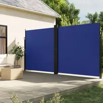 Ištraukiama šoninė markizė, mėlynos spalvos, 220x1200cm