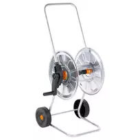 Žarnos ritės vežimėlis 50 m 1/2" arba 35 m 3/4" žarnai, plienas