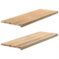 Palangės, 2 vnt, 120x40x2 cm, neapdorotas ąžuolo medienos