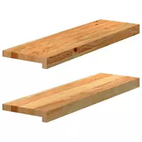 Palangės, 2 vnt, šviesiai rudos, 70x20x2 cm, ąžuolo medienos