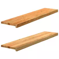 Palangės, 2 vnt, šviesiai rudos, 110x25x2 cm, ąžuolo medienos