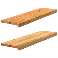 Palangės, 2 vnt, šviesiai rudos, 90x25x2 cm, ąžuolo medienos