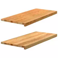 Palangės, 2 vnt, šviesiai rudos, 90x40x2 cm, ąžuolo medienos