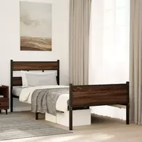 Lovos rėmas be čiužinio, ruda, 90x200cm, apdirbta mediena