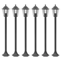 Sodo šviestuvai, 6vnt., E27, 110cm, aliuminis, bronziniai