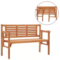 Sulankstomas sodo suoliukas, 120cm, eukalipto medienos masyvas