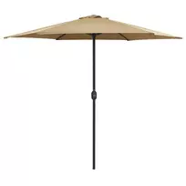 Sodo skėtis nuo saulės su aliuminio stulpu, taupe, 270x246cm