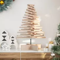 Medinė Kalėdų eglutė, 80 cm, pušies medienos masyvas
