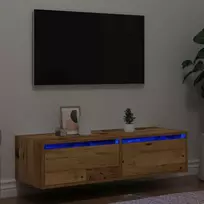 Televizoriaus spintelė su LED, medienos, 100X35,5x25 cm