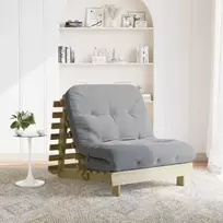 Futono sofa-lova su čiužiniu, 80x206x11cm, impregnuota pušis