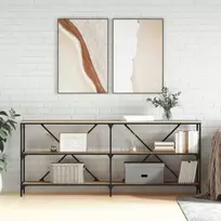 Konsolinis staliukas, ąžuolo, 180x30x75cm, mediena/geležis