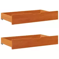 Stalčiai po lova, 2vnt., vaško rudi, 95x55x17, pušies masyvas