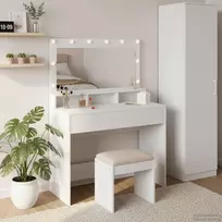 Makiažo stalas Balta 100 x 41 x 135 cm Apdirbta mediena