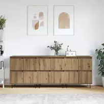 Šoninės lentynos 3 pcs Amatininkų ąžuolas