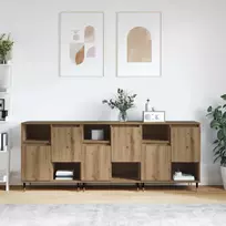 Šoninės lentynos 3 pcs Amatininkų ąžuolas