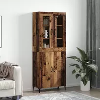 Aukštas spintelė 2 pcs Sena mediena Apdirbta mediena