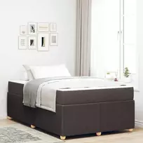Lovos rėmas su čiužiniu Tamsiai rudas 120 x 200 cm audinys