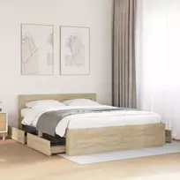 Lovos rėmas 2 pcs Sonoma 153 x 203 cm Apdirbta mediena