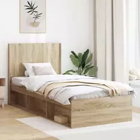 Lovos rėmas su saugojimu ir nugara 3 pcs Apdirbta mediena