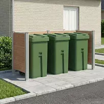 Atliekų konteinerio tvora Ruda 237 x 85 x 115 cm Alavas ir WPC