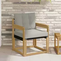 Lauko sofa Kietasis akacijos medis ir Textilene Balta