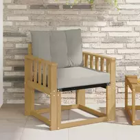Lauko sofa Kietasis akacijos medis ir Textilene Balta