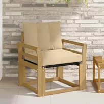 Lauko sofa Kietasis akacijos medis ir Textilene Balta
