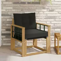 Lauko sofa Kietasis akacijos medis ir Textilene Balta