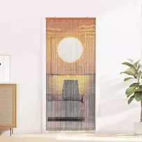 Kenkėjų Durų Užuolaida multicolor 200 x 90 cm Bambukas