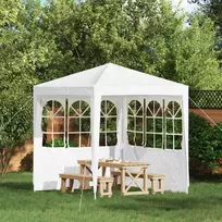 Šventinės palapinės šoninė siena 2 pcs 200 x 195 cm Balta