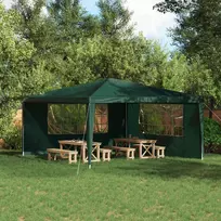 Šventinės palapinės šoninė siena 2 pcs 400 x 195 cm Žalia
