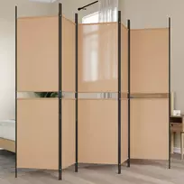 5-Panelis kambario skydas Smėlio 250 x 180 cm Audinys