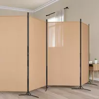5-Panelis kambario skydas Smėlio 433 x 180 cm Audinys