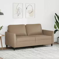 Dvivietė sofa, kapučino spalvos, 140cm, dirbtinė oda