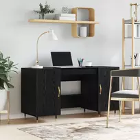 Stalas juoda ąžuolo 140 x 50 x 75 cm Apdirbta mediena