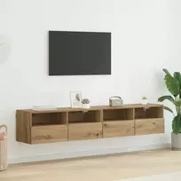 TV sieniniai spintelės 2 pcs Amatininkų ąžuolas 80 x 30 x 30 cm