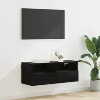 TV sieninė spintelė Juodas ąžuolas 80 x 30 x 30 cm